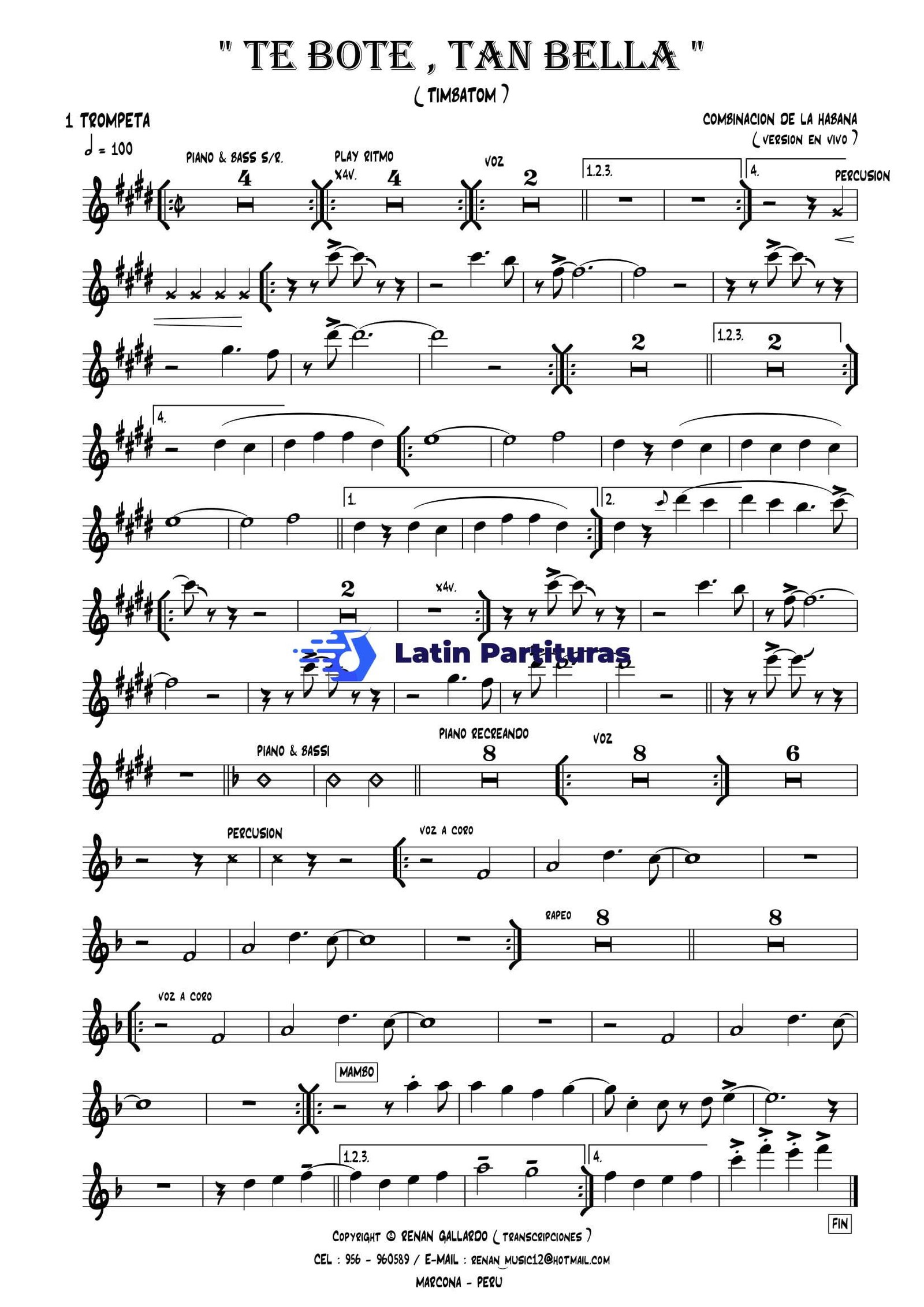 Combinacion De La Habana - Te Bote, Tan Bella 1 Combinacion De La Habana - Te Bote, Tan Bella