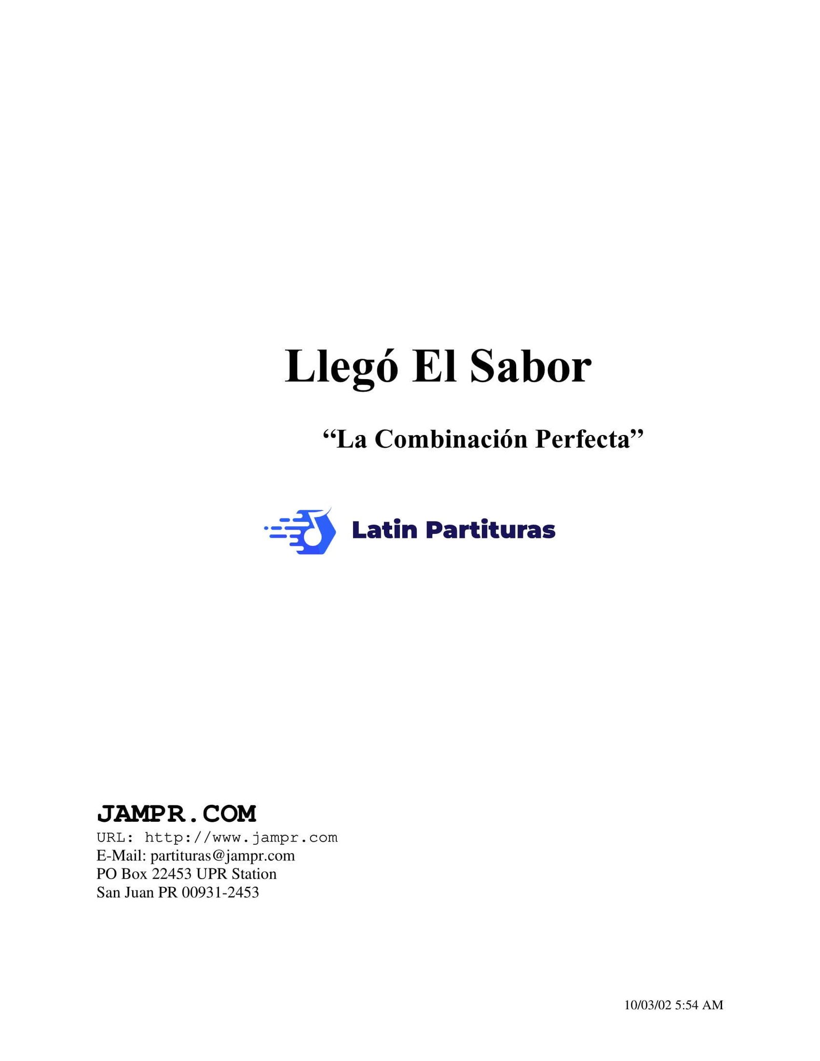 Combinacion Perfecta - Llego El Sabor 1 Combinacion Perfecta - Llego El Sabor