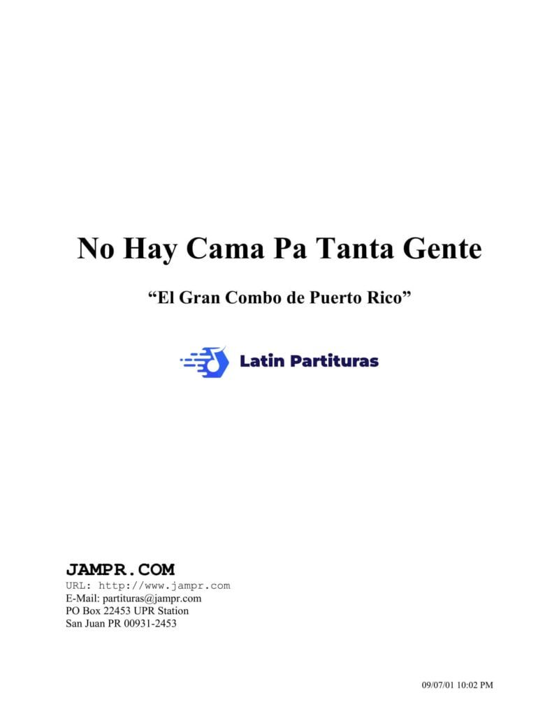 El Gran Combo - No Hay Cama Pa Tanta Gente