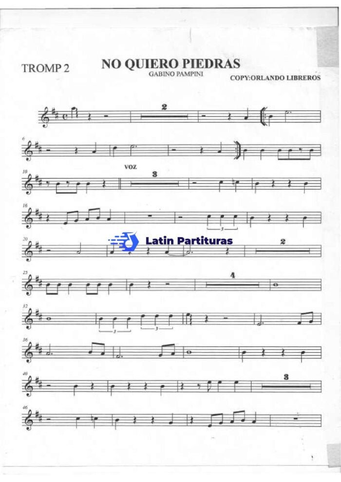 Gabino Pampini - No Quiero Piedras