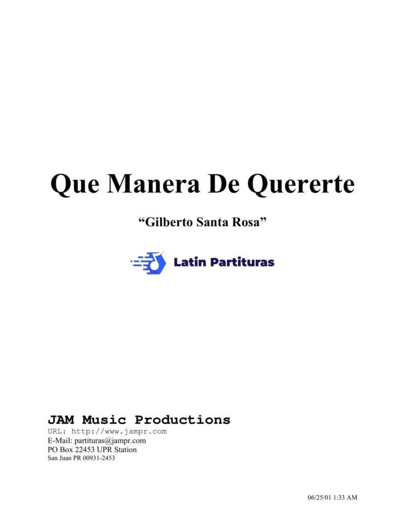 Gilberto Santa Rosa - Que Manera De Quererte