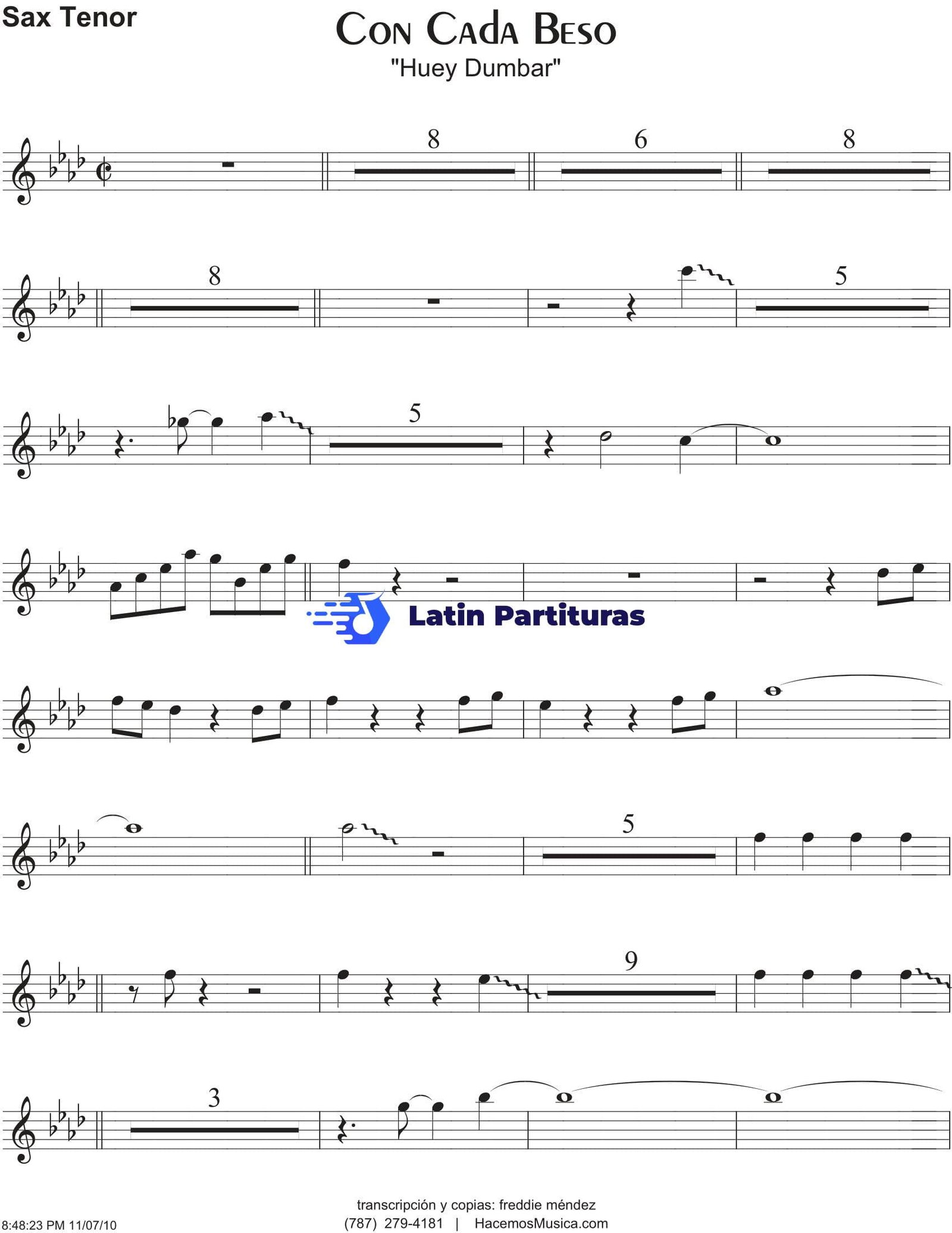 Huey Dunbar - Con Cada Beso 1 Huey Dunbar - Con Cada Beso