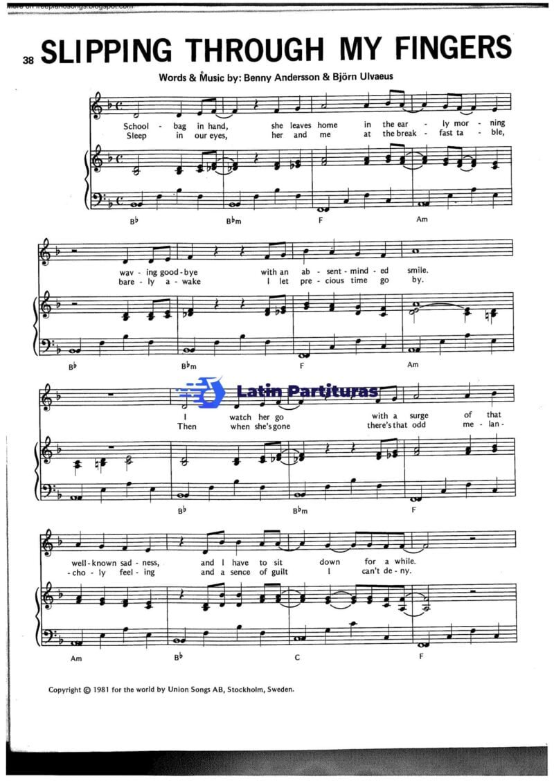 Abba - Slipping Through My Fingers