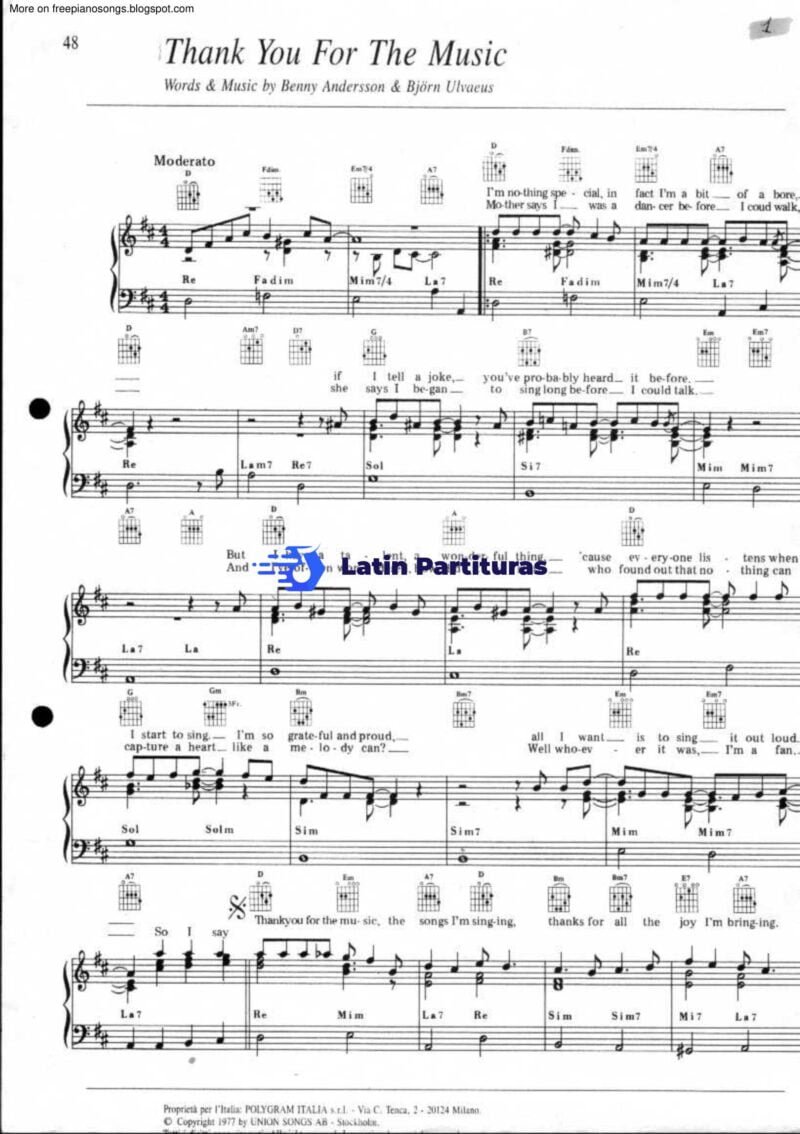 Abba - Thank You For The Music