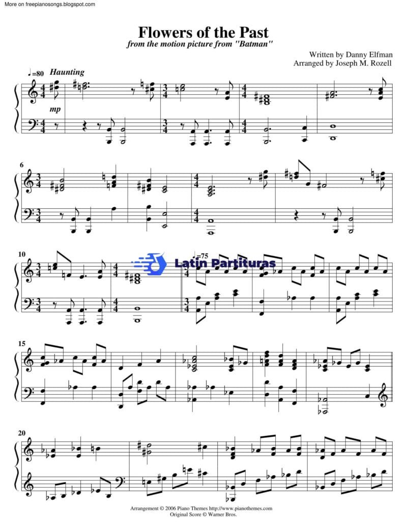 Batman - Flowers Of The Past - Danny Elfman