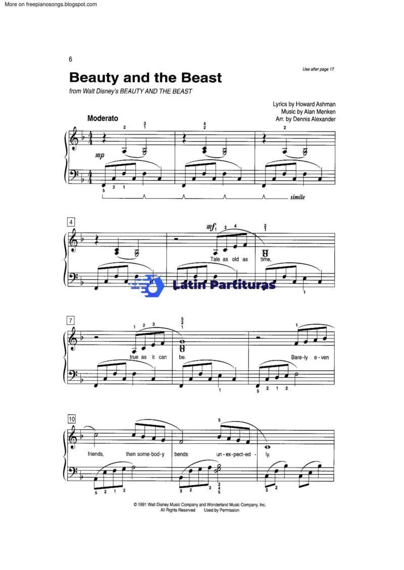 Beauty And The Beast - Main Theme - Alan Menken