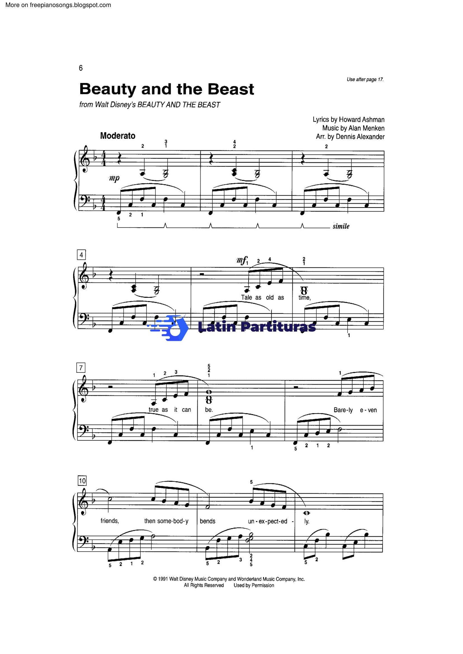 Beauty And The Beast - Main Theme - Alan Menken 1 Beauty And The Beast - Main Theme - Alan Menken