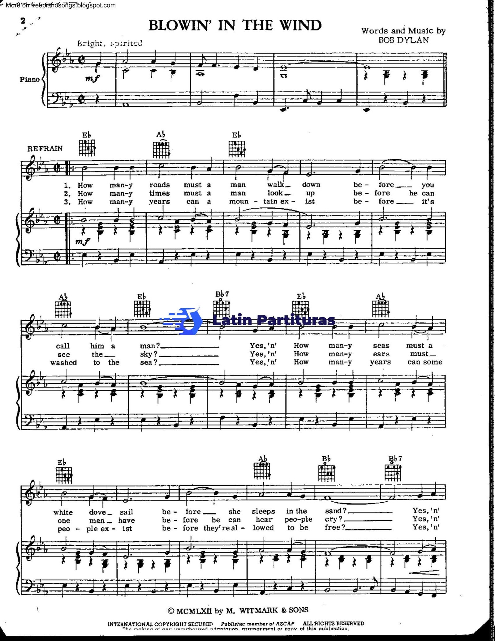 Bob Dylan - Blowin In The Wind 1 Bob Dylan - Blowin In The Wind