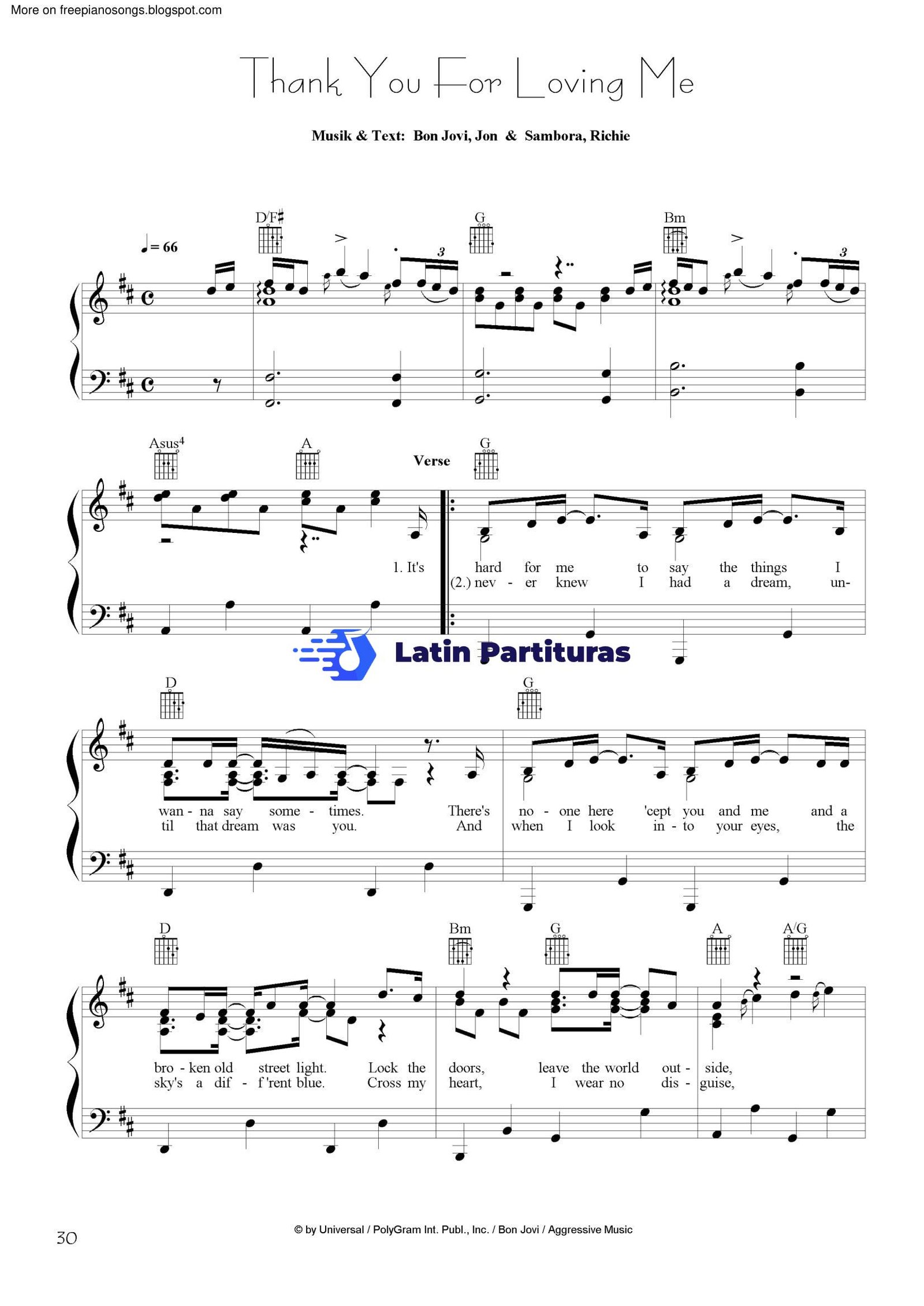 Bon Jovi - Thank You For Loving Me 1 Bon Jovi - Thank You For Loving Me