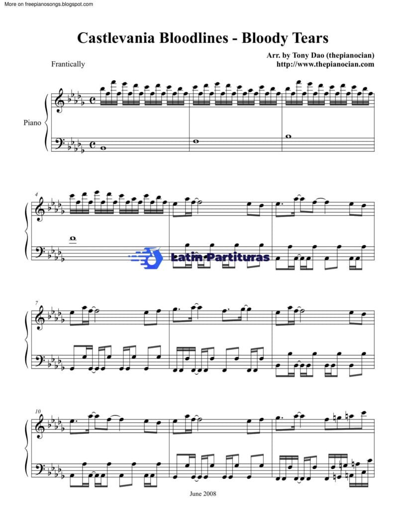 Castlevania Bloodlines - Bloody Tears