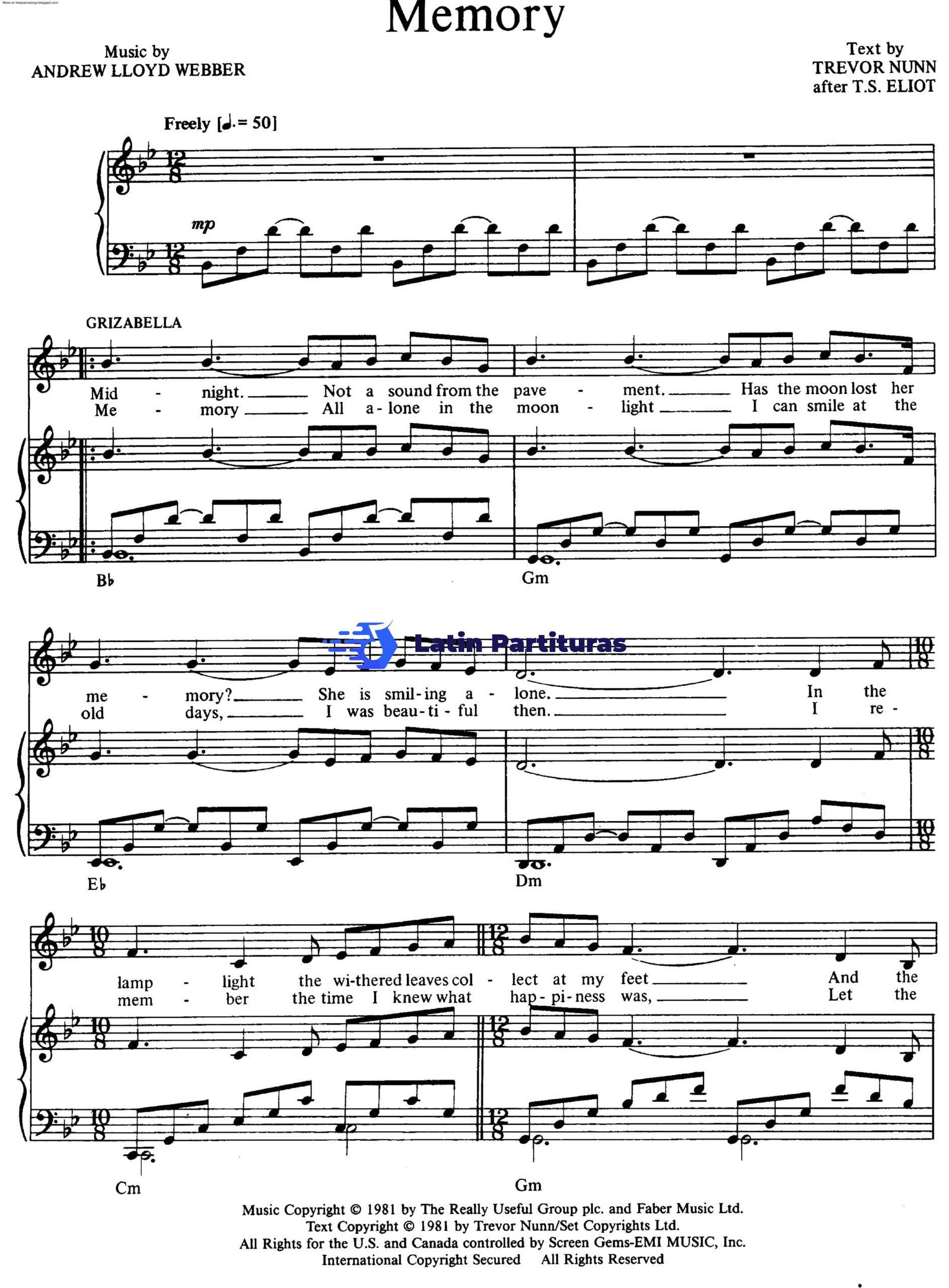 Cats - Memory - Andrew Lloyd Webber 1 Cats - Memory - Andrew Lloyd Webber