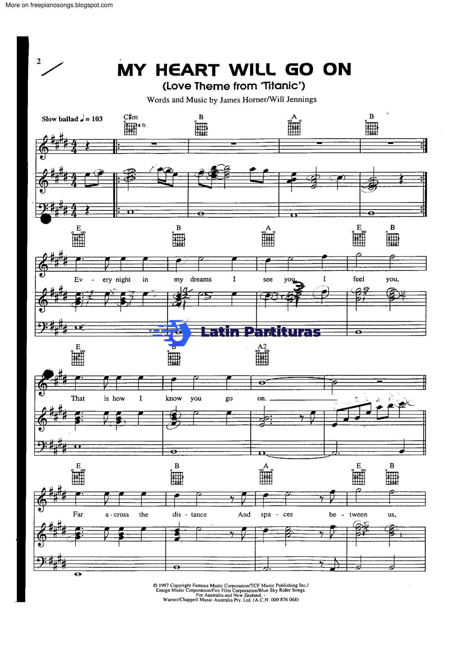 Celine Dion - My Heart Will Go On 1 Celine Dion - My Heart Will Go On