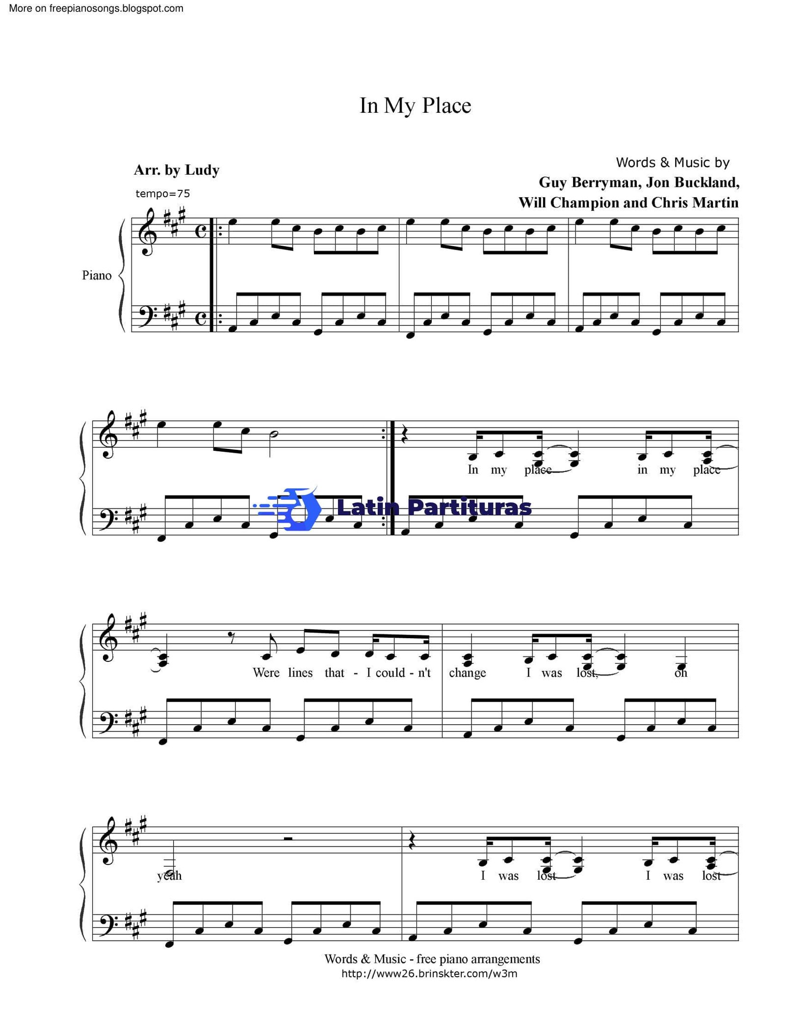 Coldplay - In My Place 1 Coldplay - In My Place