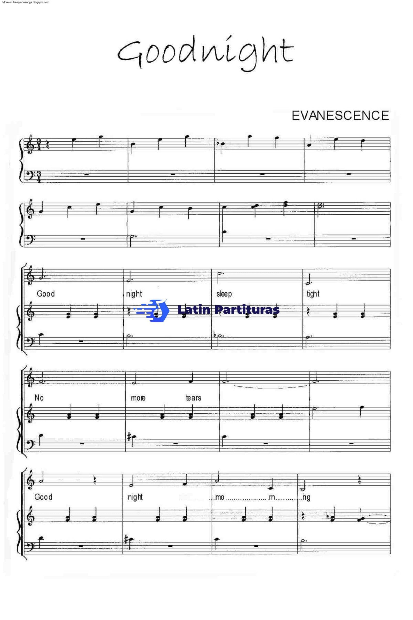 Evanescence - Goodnight 1 Evanescence - Goodnight