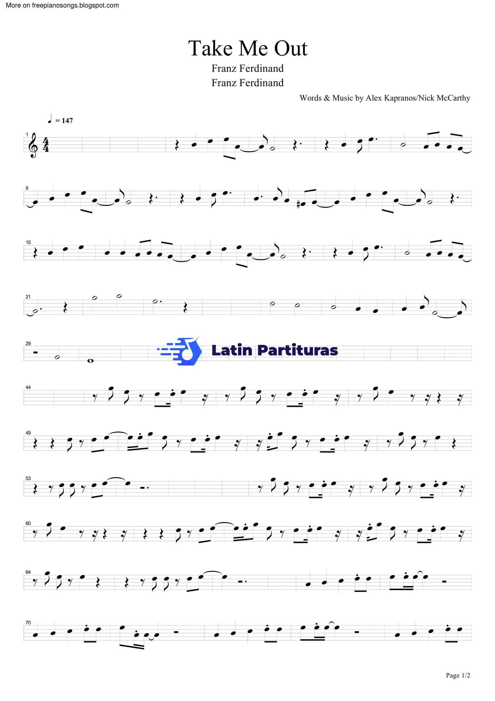 Franz Ferdinand - Take Me Out 1 Franz Ferdinand - Take Me Out