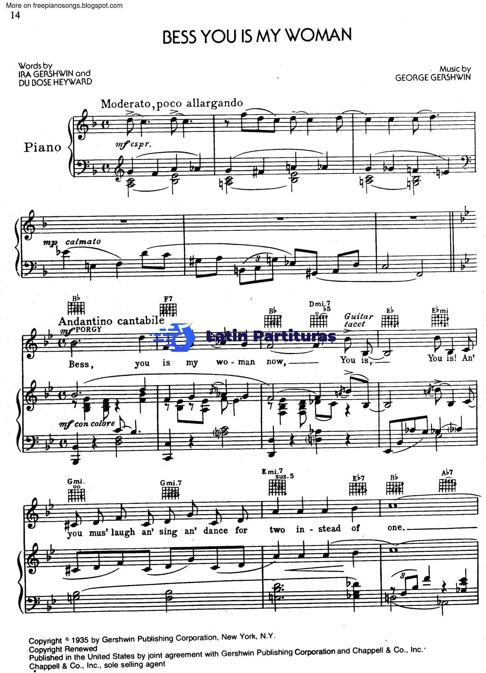 George Gershwin - Bess You Is My Woman 1 George Gershwin - Bess You Is My Woman