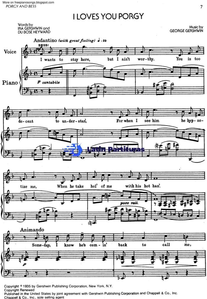 George Gershwin I Loves You Porgy 1
