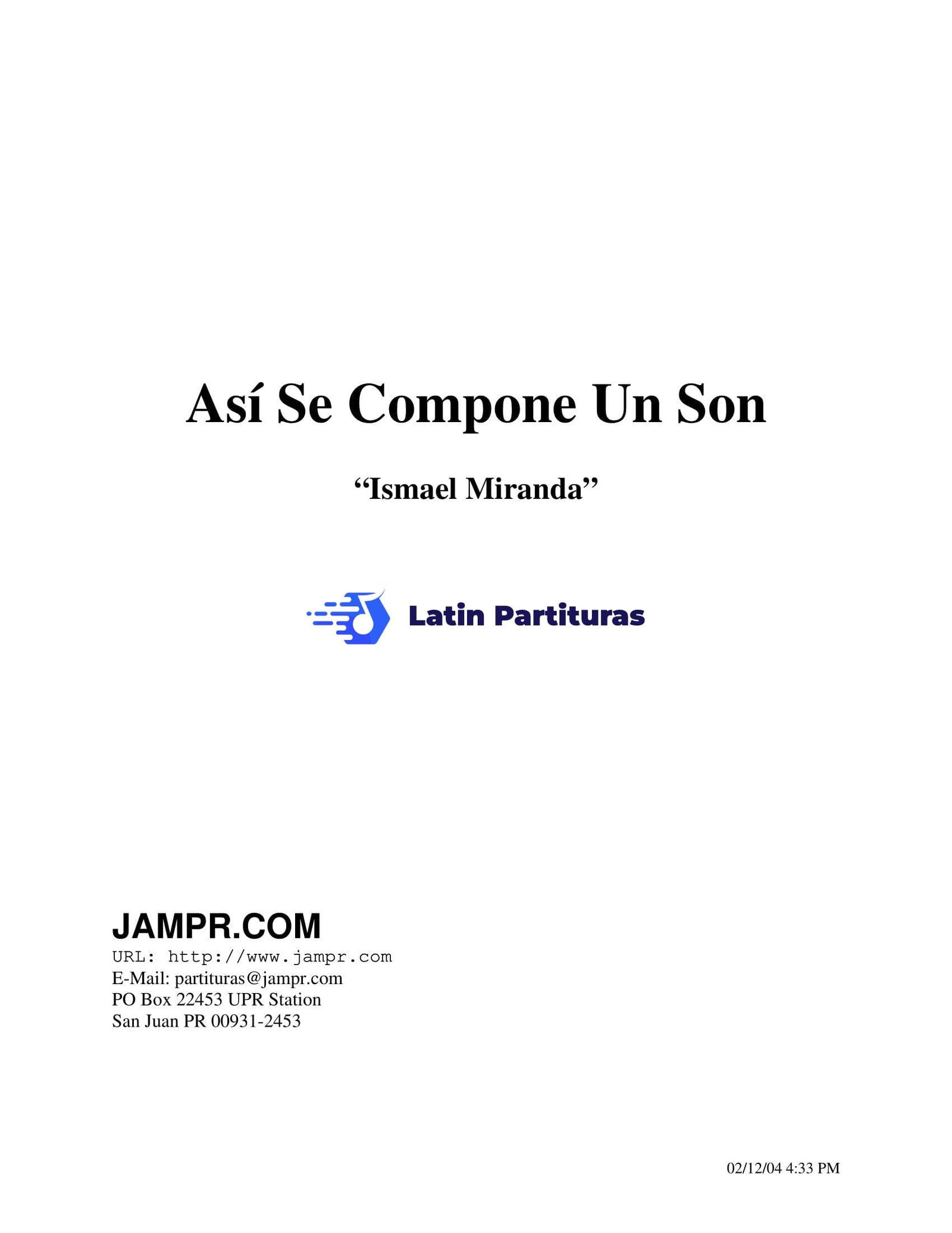 Ismael Miranda - Asi Se Compone Un Son 1 Ismael Miranda - Asi Se Compone Un Son