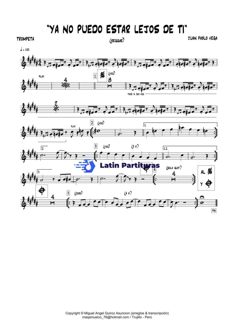 Juan Pablo Vega - Ya No Puedo Estar Lejos De Ti