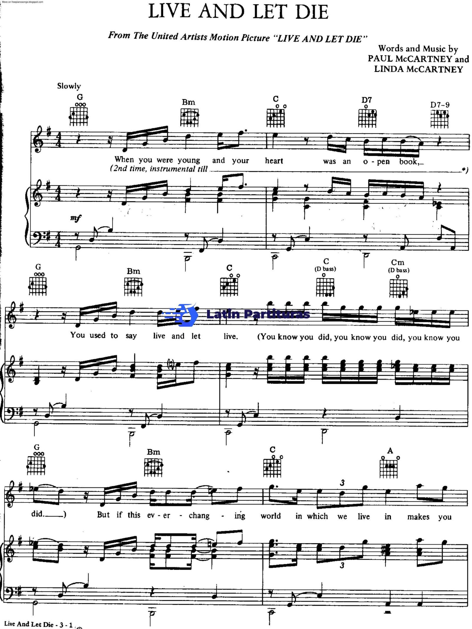 James Bond - Live And Let Die 1 James Bond - Live And Let Die