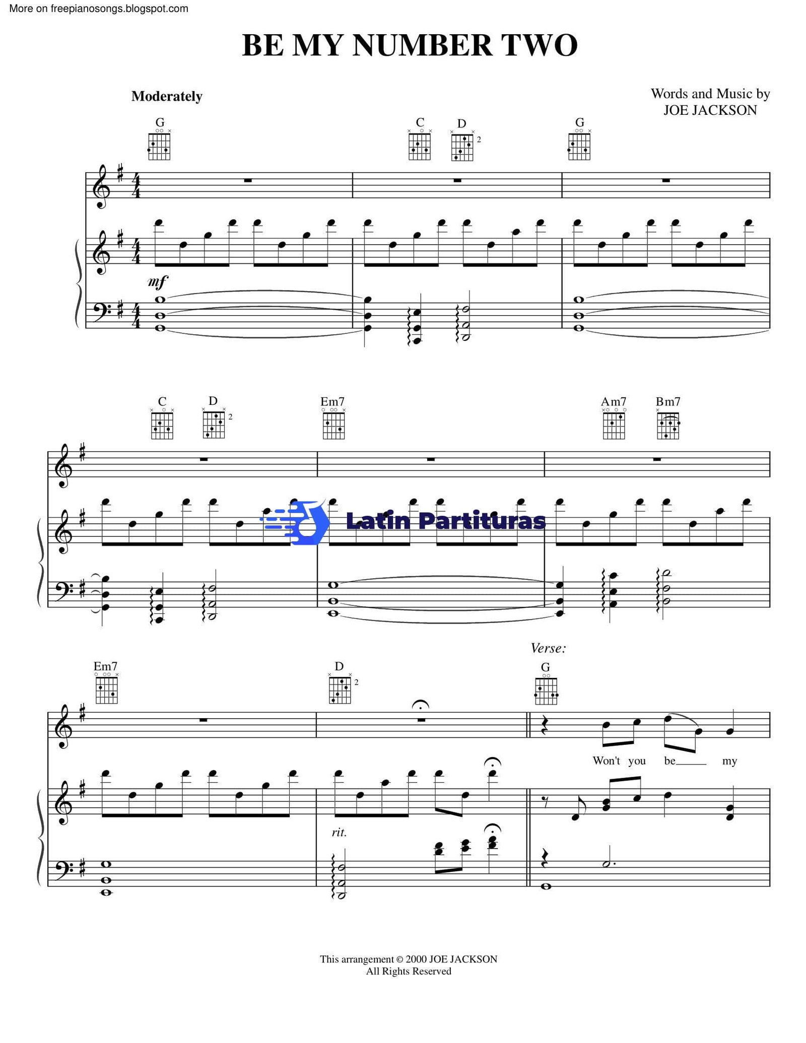 Joe Jackson - Be My Number Two 1 Joe Jackson - Be My Number Two