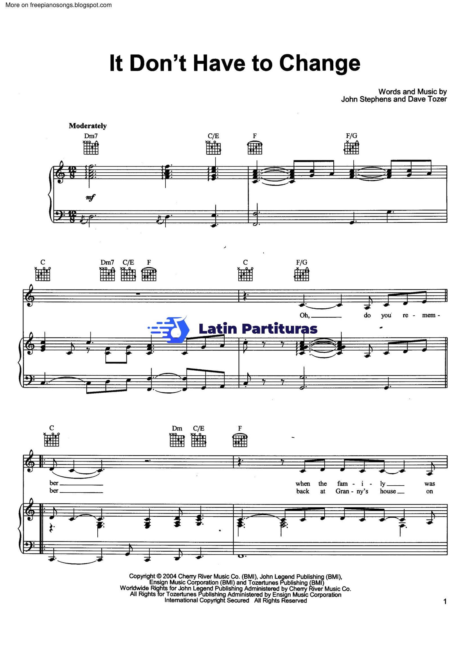 John Legend - It Dont Have To Change 1 John Legend - It Dont Have To Change