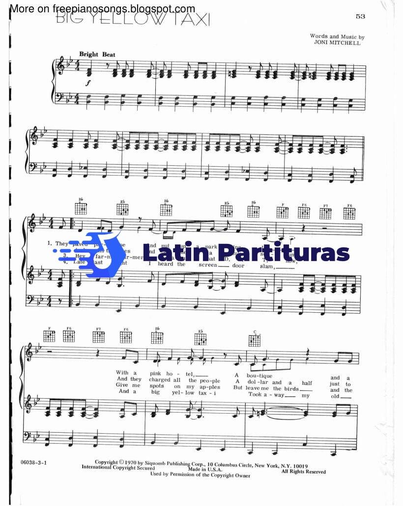 Joni Michell - Big Yellow Taxi 1 Joni Michell - Big Yellow Taxi