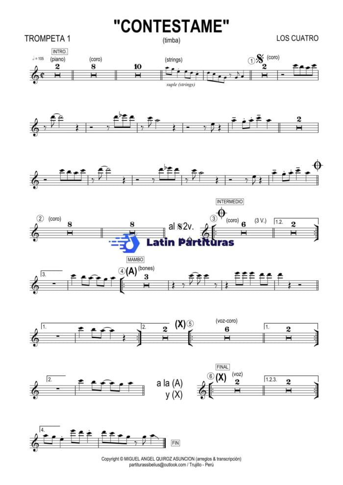 Los Cuatro - Contestame