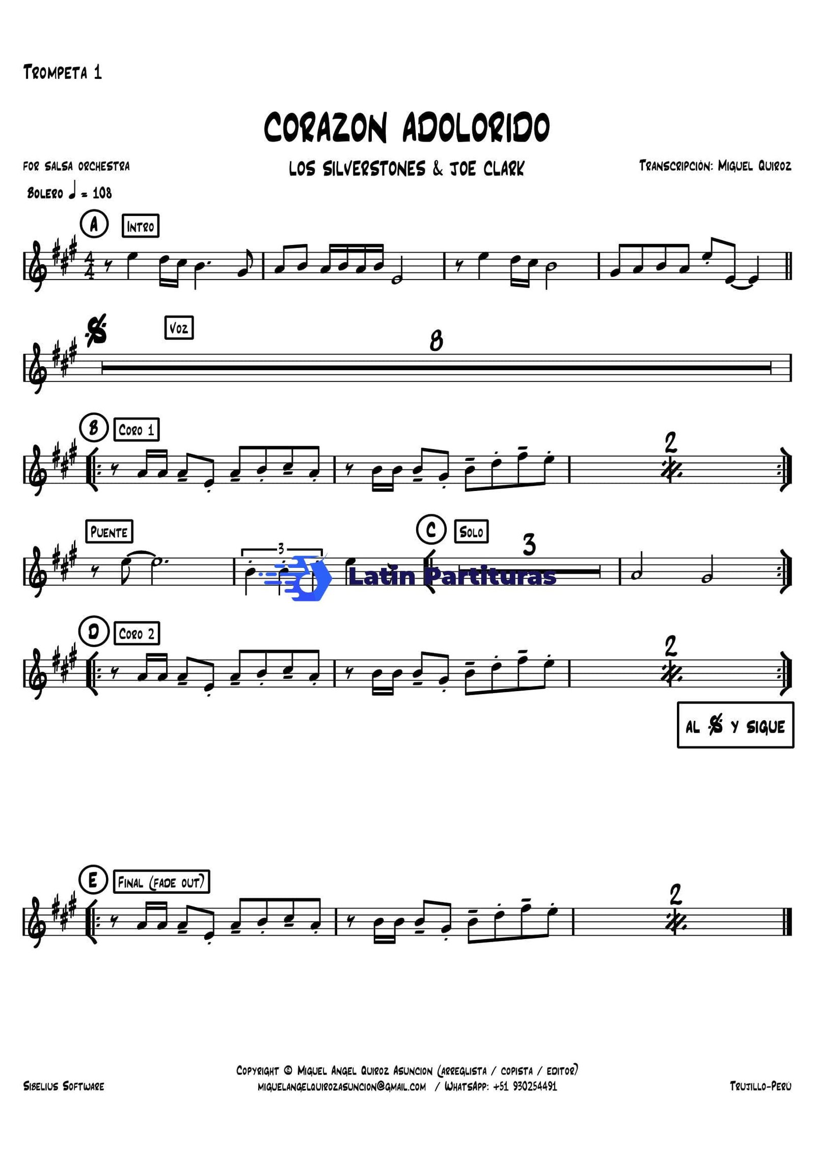 Los Silverstones & Joe Clark - Corazon Adolorido 1 Los Silverstones & Joe Clark - Corazon Adolorido