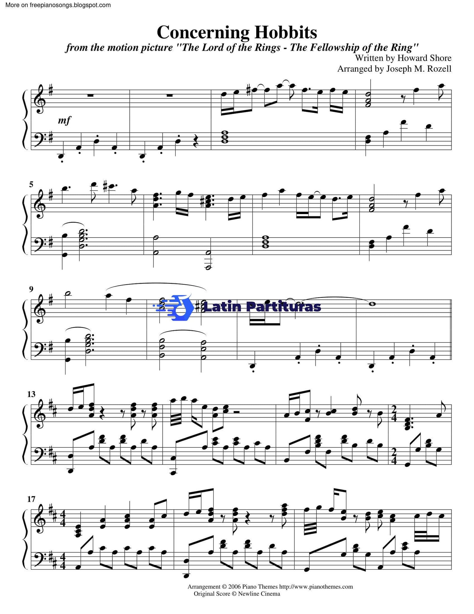 Lord Of The Rings - The Fellowship Of The Ring - Concerning Hobbits - Howard Shore 1 Lord Of The Rings - The Fellowship Of The Ring - Concerning Hobbits - Howard Shore