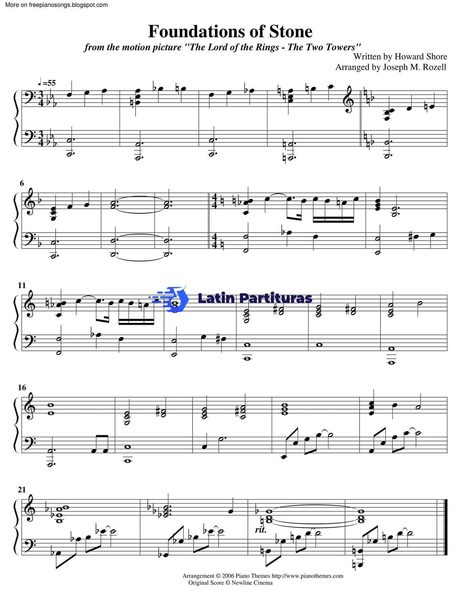 Lord Of The Rings - The Two Towers - Foundations Of Stone - Howard Shore 1 Lord Of The Rings - The Two Towers - Foundations Of Stone - Howard Shore