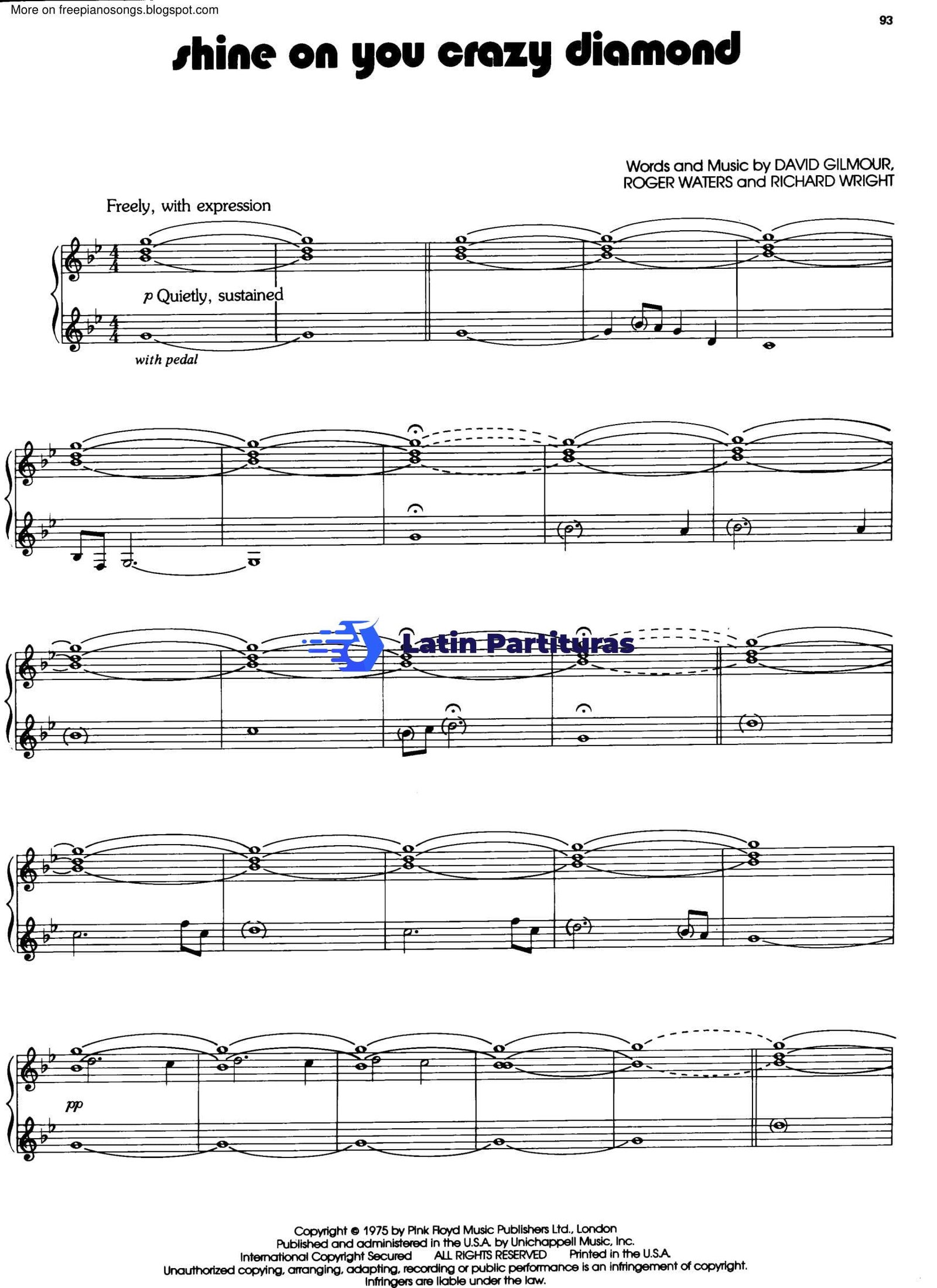 Pink Floyd - Shine On You Crazy Diamond 1 Pink Floyd - Shine On You Crazy Diamond