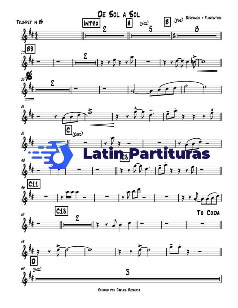 Salserin - De Sol A Sol - Latin Partituras