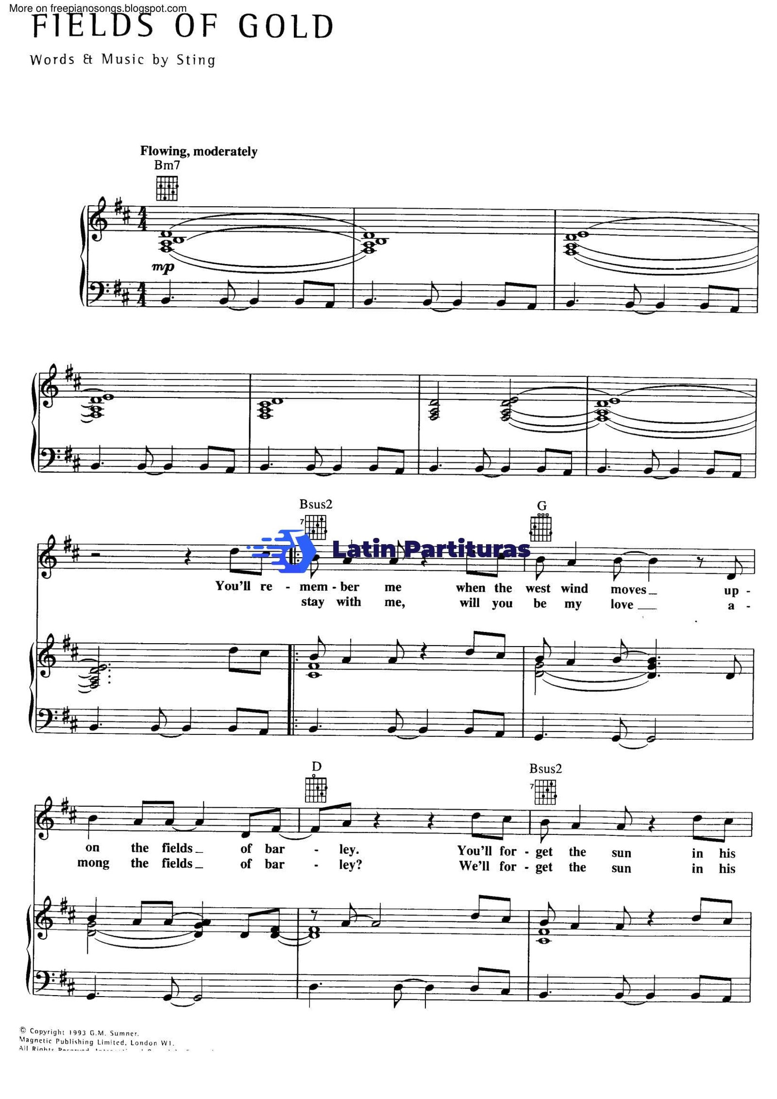 Sting - Fields Of Gold 1 Sting - Fields Of Gold