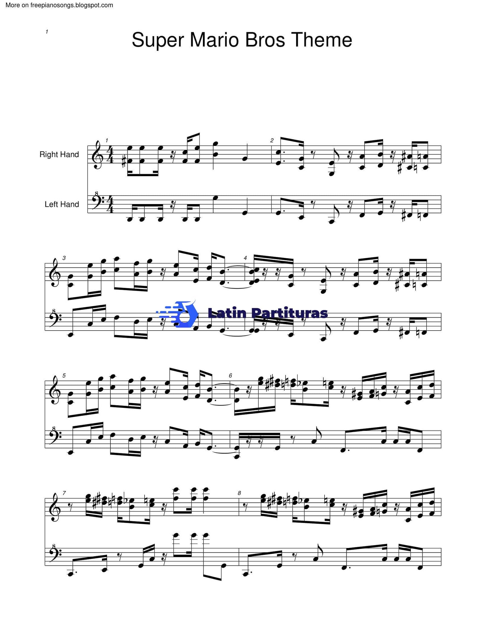 Super Mario Bros - Main Theme 1 Super Mario Bros - Main Theme