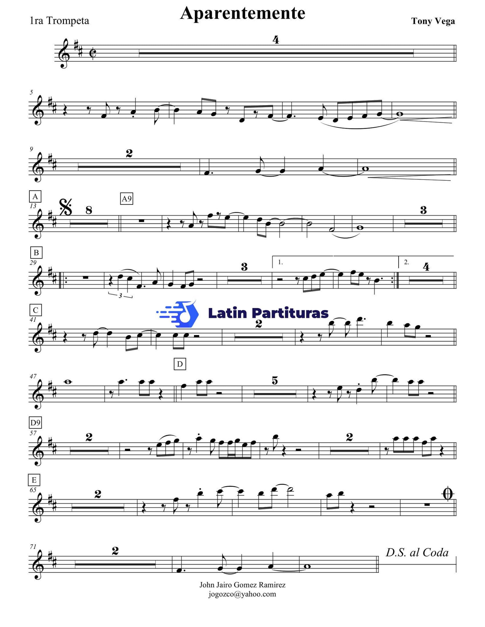 Tony Vega - Aparentemente 1 Tony Vega - Aparentemente