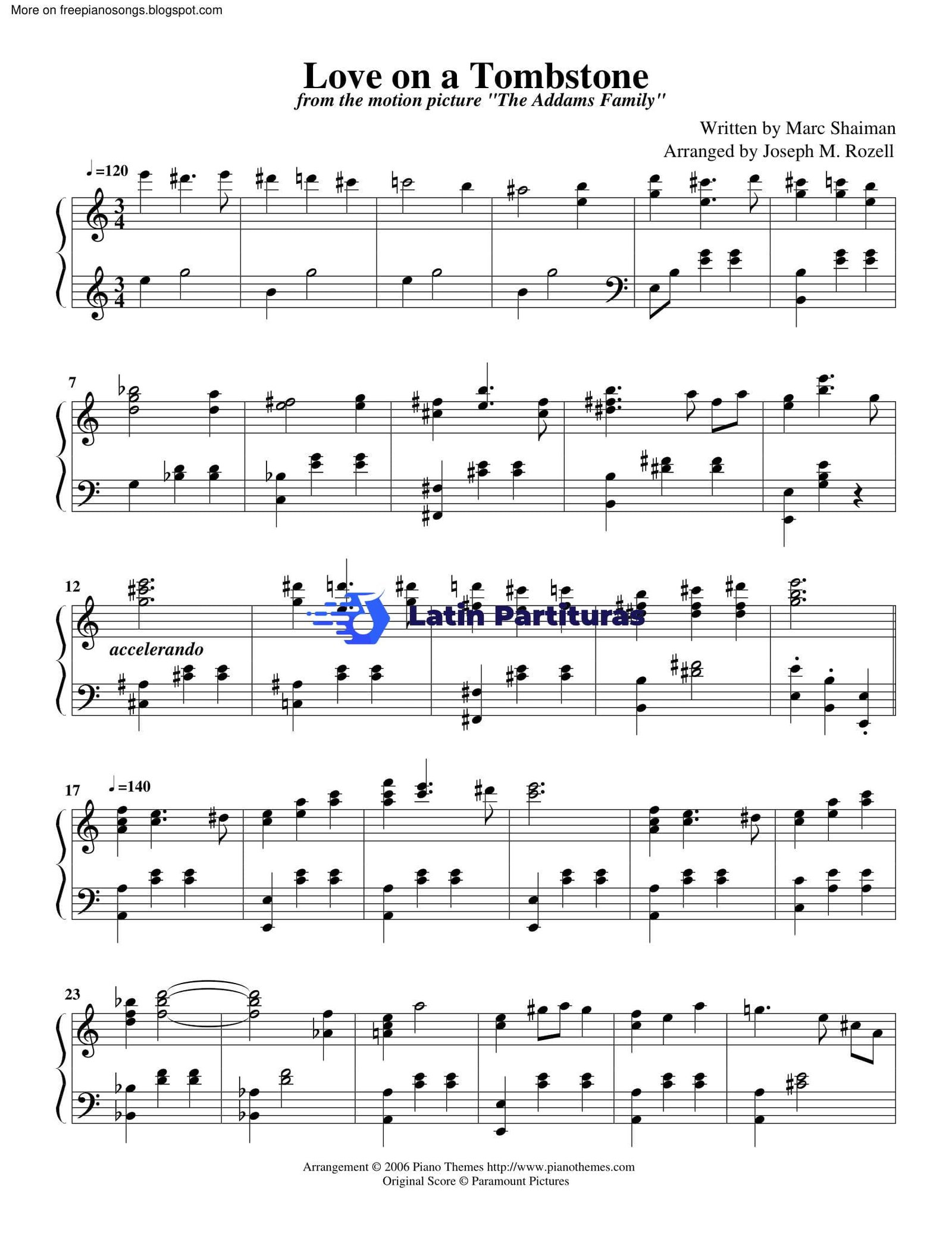 The Addams Family - Love On A Tombstone - Marc Shaiman 1 The Addams Family - Love On A Tombstone - Marc Shaiman