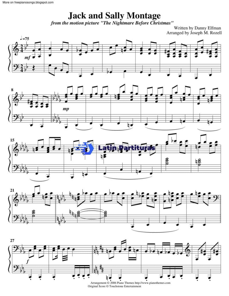 The Nightmare Before Christmas - Jack And Sally Montage - Danny Elfman