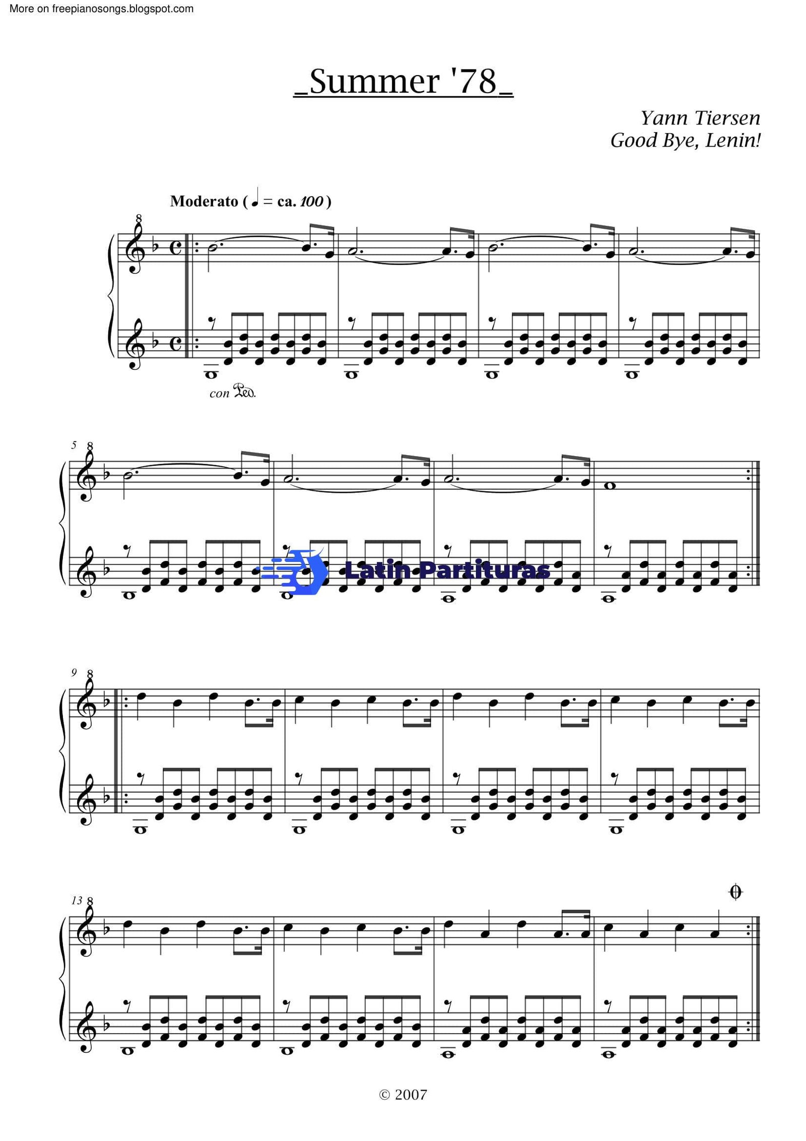 Yann Tiersen - Summer 78 1 Yann Tiersen - Summer 78