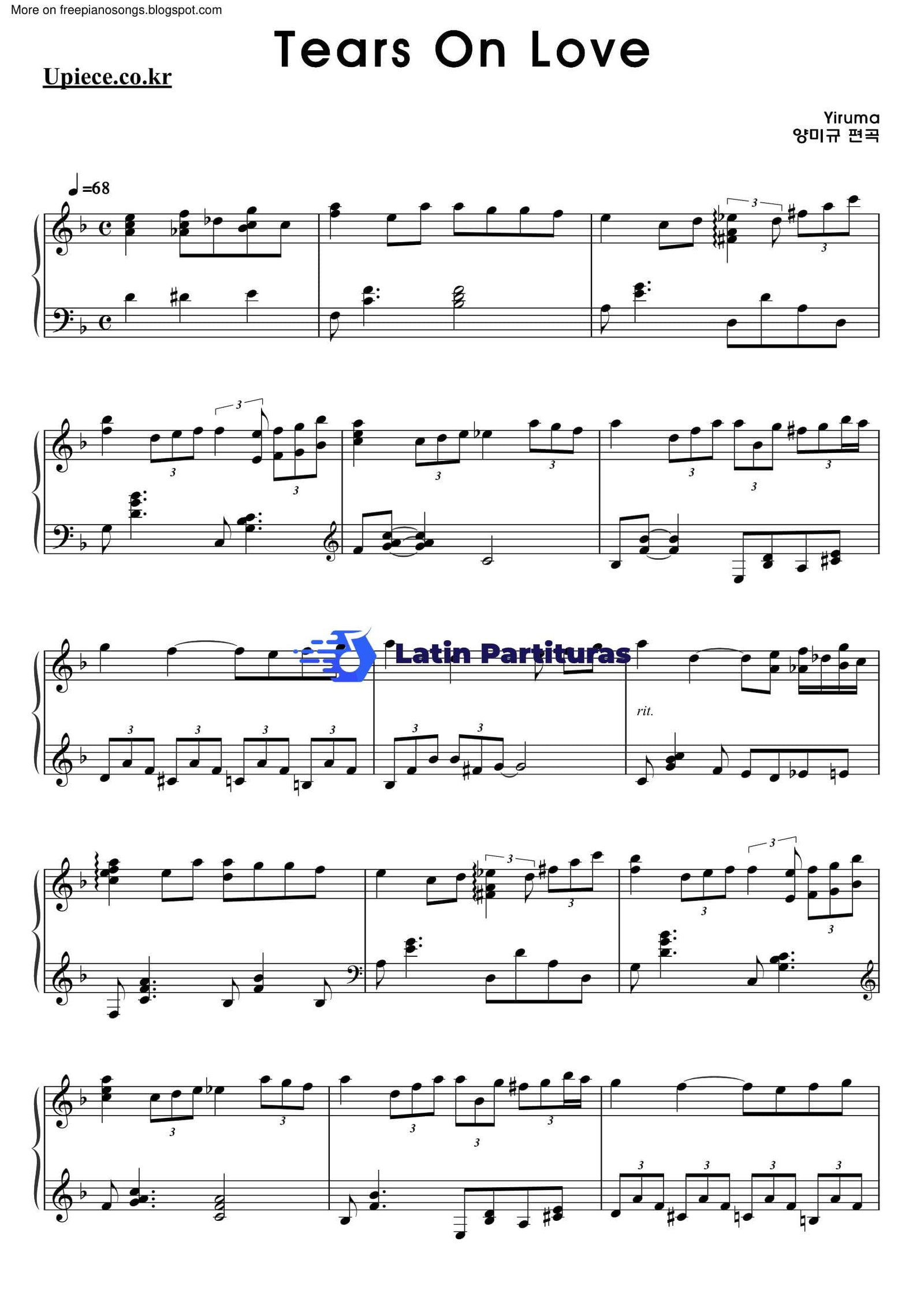 Yiruma - Tears On Love 1 Yiruma - Tears On Love