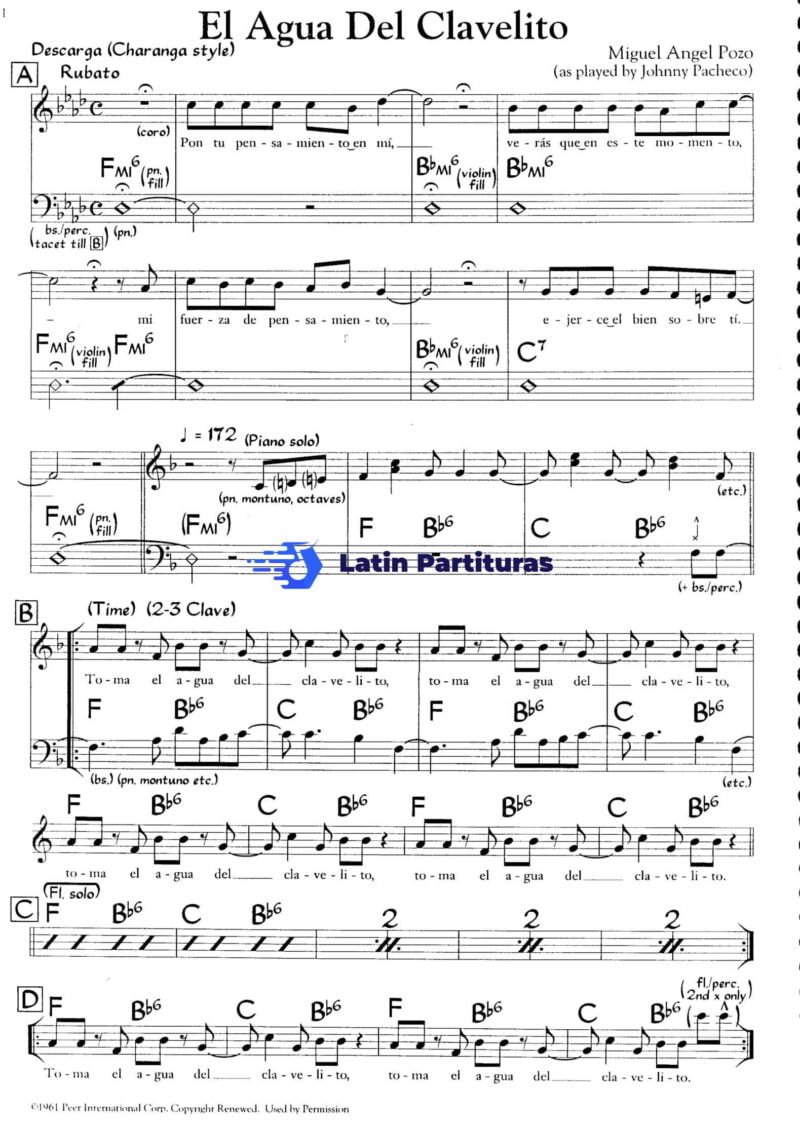 El Agua Del Claveltio - Johnny Pacheco