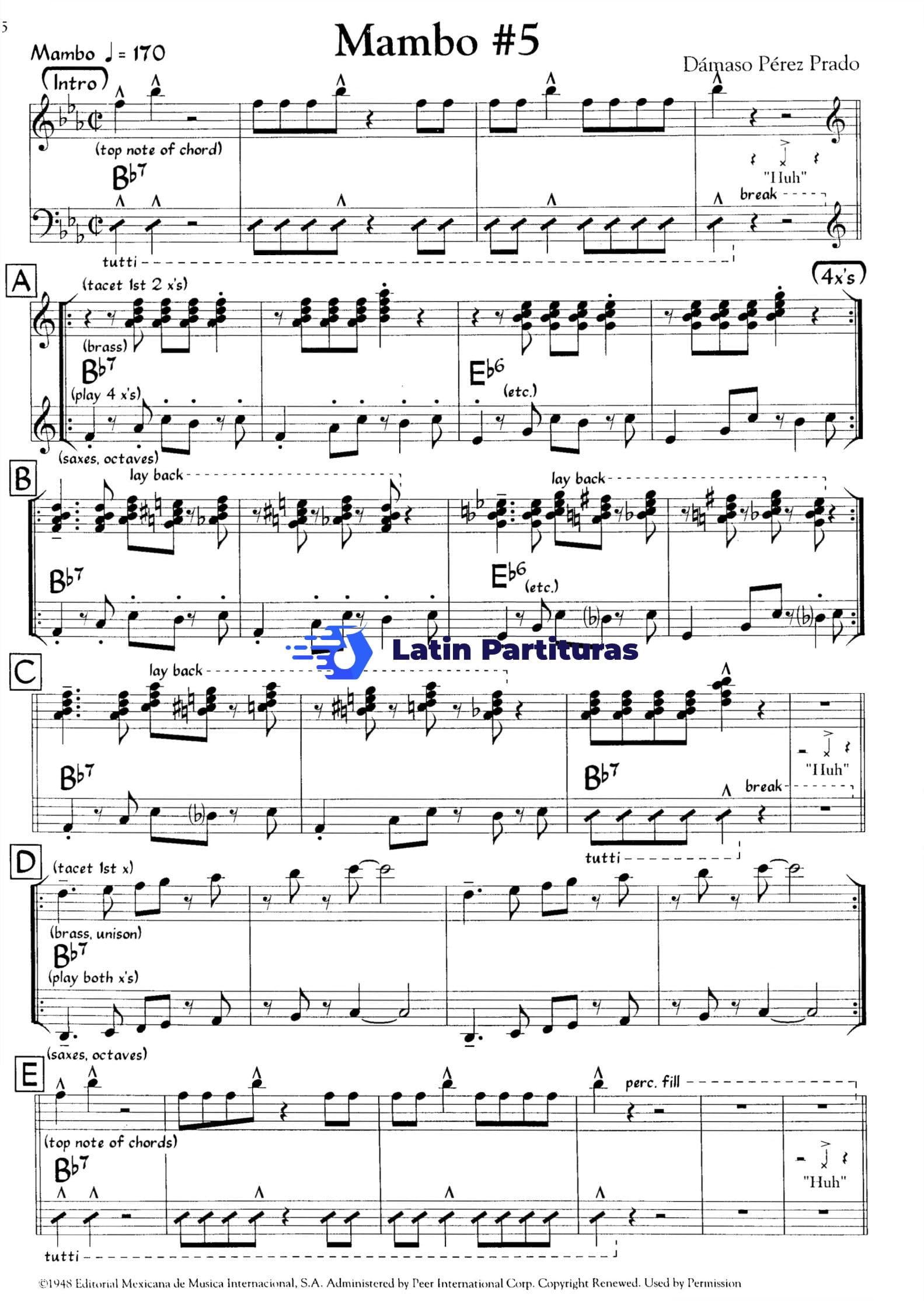 Mambo #5 - Pérez Prado 1 Mambo #5 - Pérez Prado