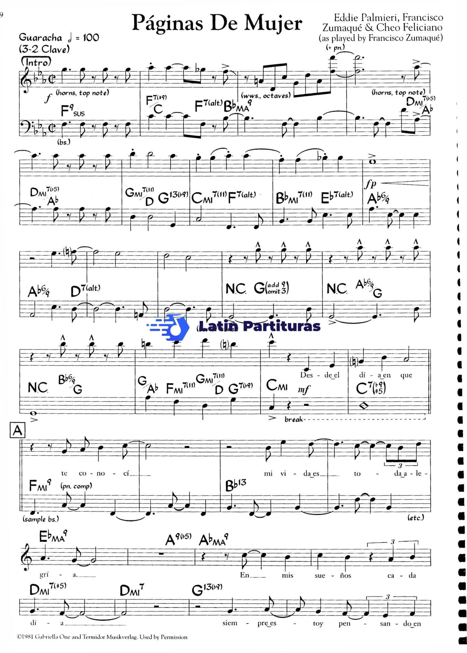 Páginas de Mujer - Eddie Palmieri, Francisco Zumaque 1 Páginas de Mujer - Eddie Palmieri, Francisco Zumaque