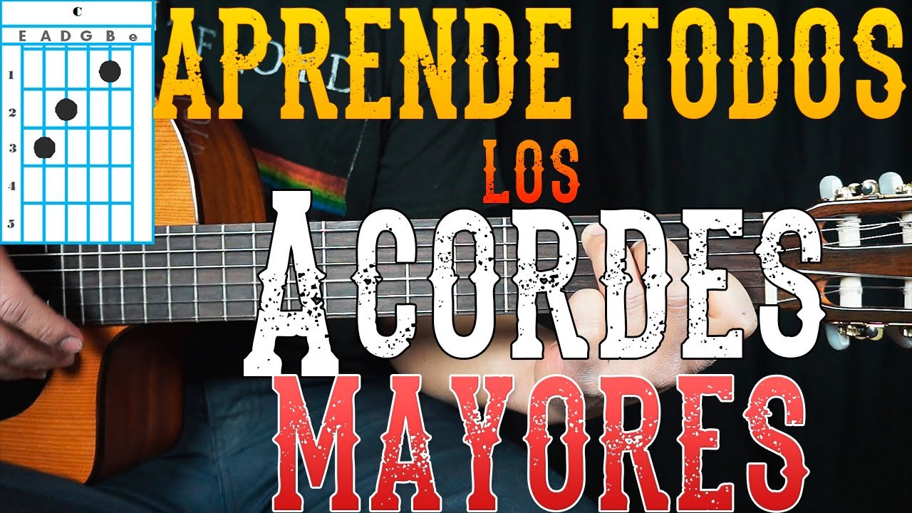 acordes mayores en la guitarra